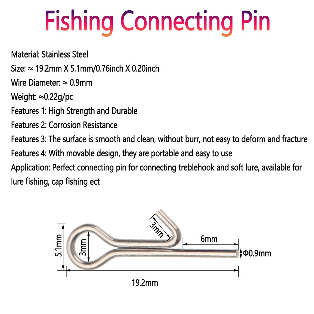 50/100 pièces Épingles de fixa - Fishing Equipment Hook avis et prix
