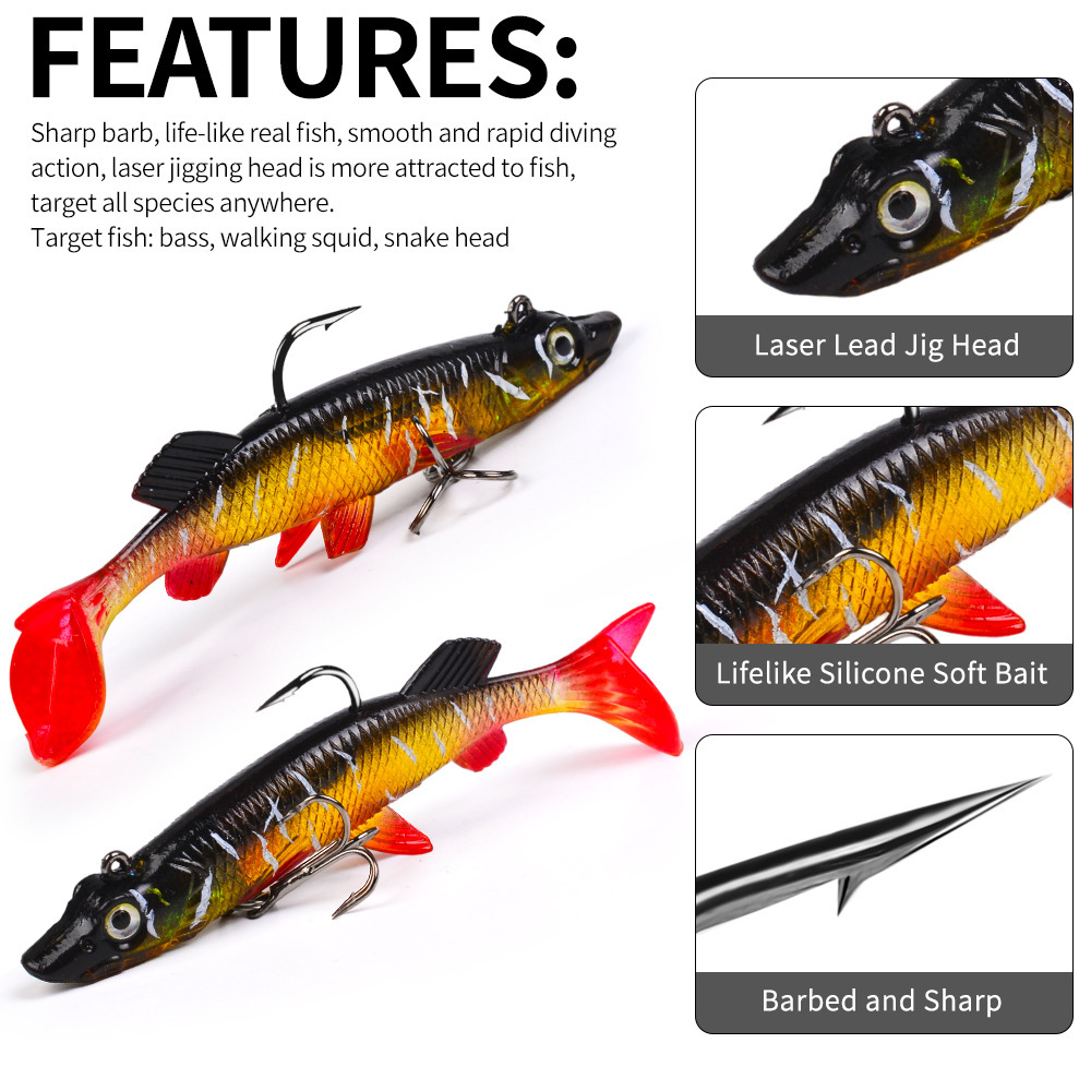 LHFSH 9.3cm 15g Leurre souple  - Jig Head Lure avis et prix