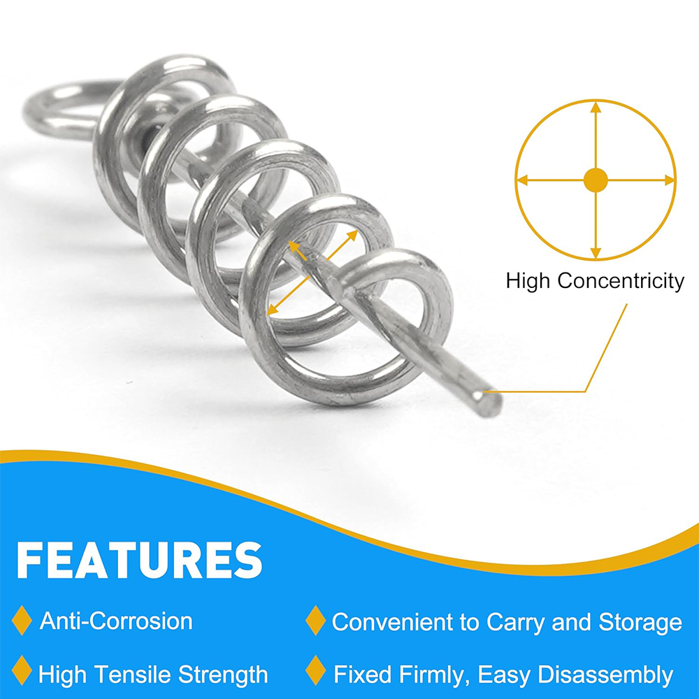 50 pièces printemps torsion se - Fishing Equipment Hook avis et prix