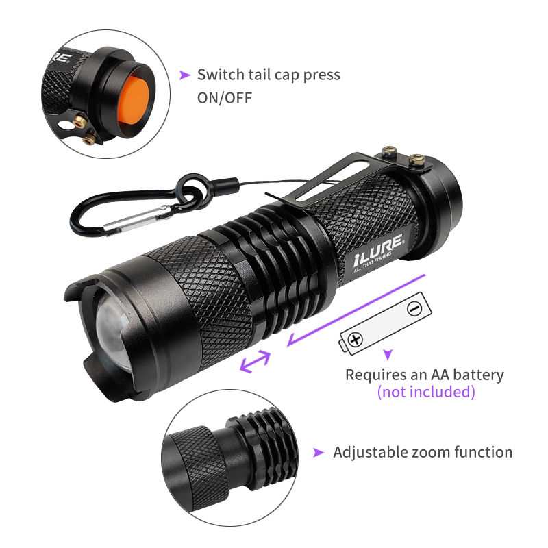 Mini lampe de poche UV 395nm,  - Fishing Equipment Hook avis et prix